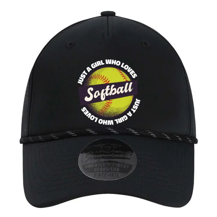 Just A Girl Who Loves Softball Performance The Dyno Cap