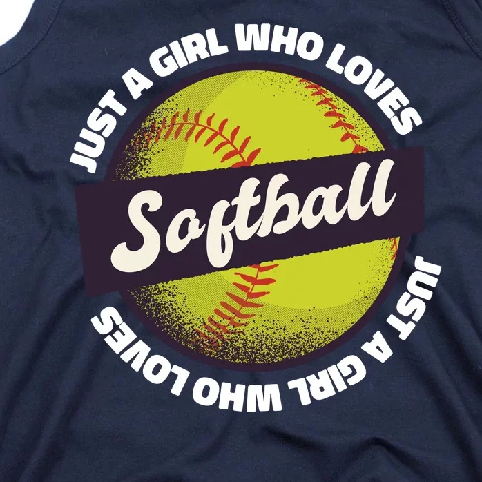 Just A Girl Who Loves Softball Tank Top