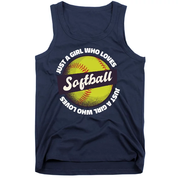 Just A Girl Who Loves Softball Tank Top