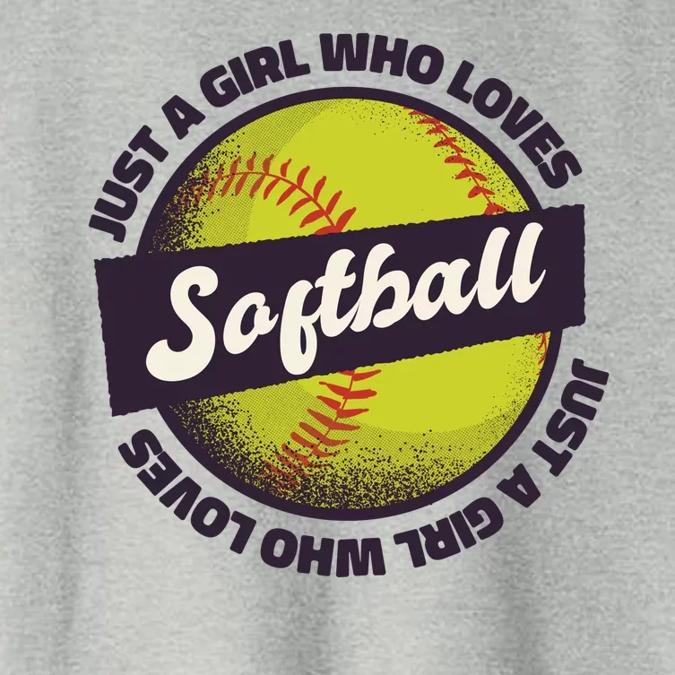 Just A Girl Who Loves Softball Women's Crop Top Tee