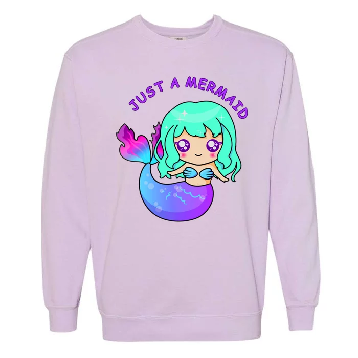 Just A Mermaid Garment-Dyed Sweatshirt