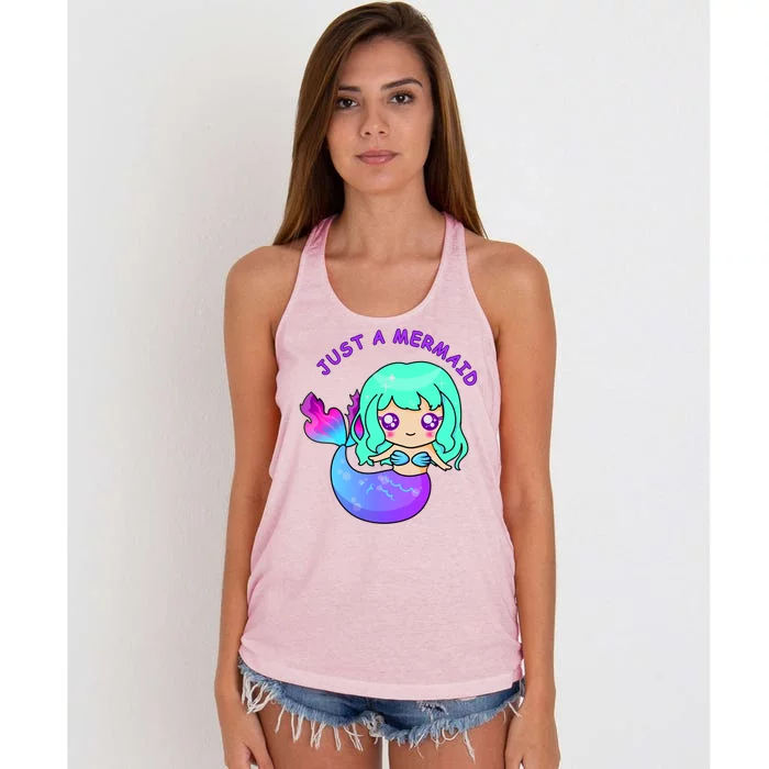 Just A Mermaid Women's Knotted Racerback Tank