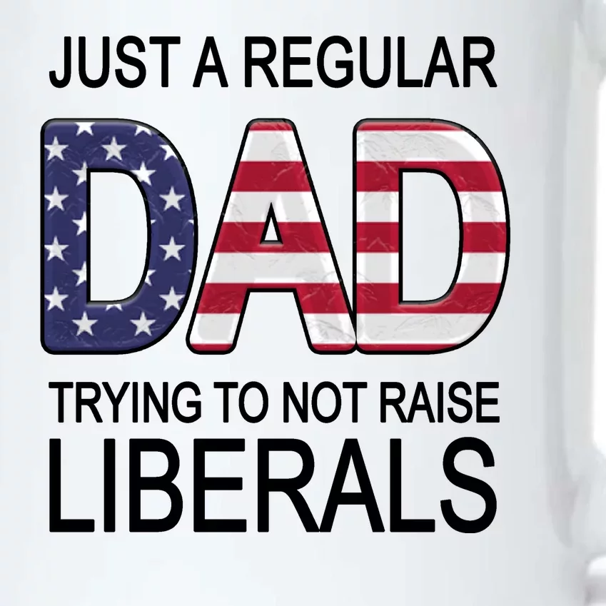 Just a Regular Dad Trying Not To Raise Liberals Black Color Changing Mug