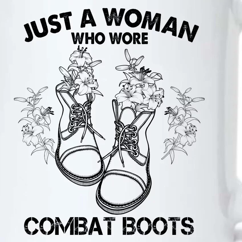 Just A Woman Who Wore Combat Boots Black Color Changing Mug