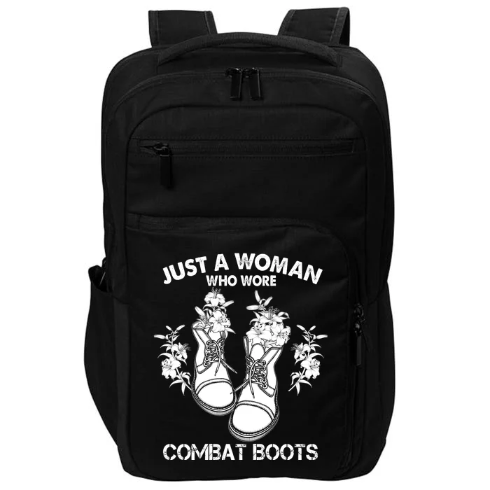 Just A Woman Who Wore Combat Boots Impact Tech Backpack