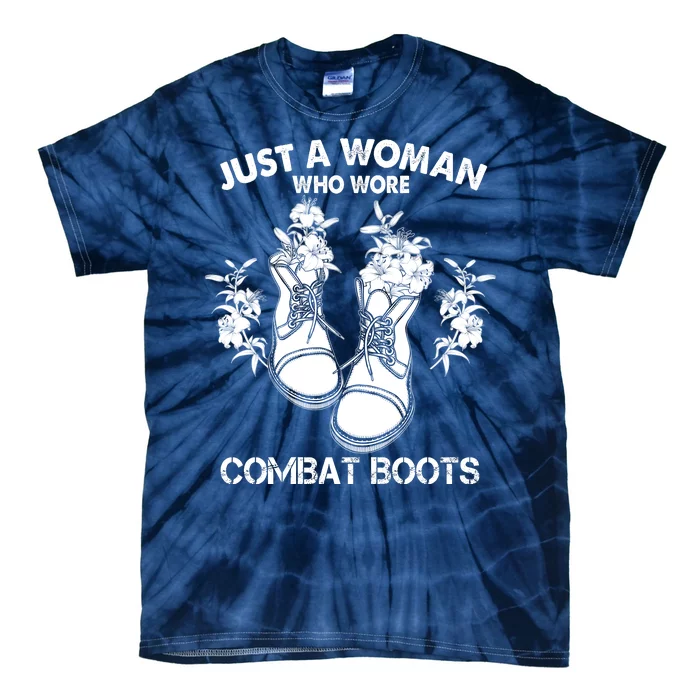 Just A Woman Who Wore Combat Boots Tie-Dye T-Shirt