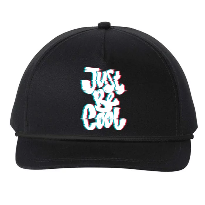 Just Be Cool Snapback Five-Panel Rope Hat