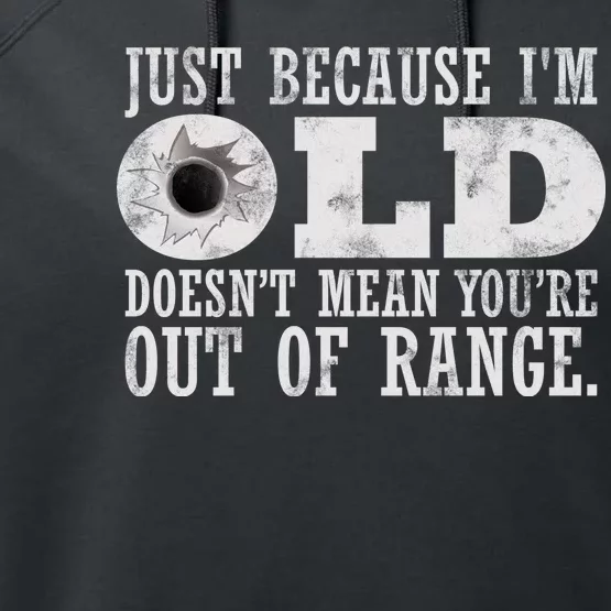 Just Because I'm Old Doesn't Mean Your Out Of Range Performance Fleece Hoodie