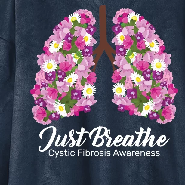 Just Breathe Cystic Fibrosis Awareness Hooded Wearable Blanket