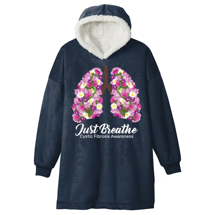 Just Breathe Cystic Fibrosis Awareness Hooded Wearable Blanket