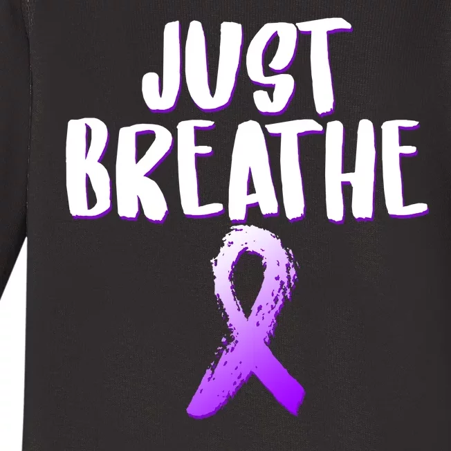 Just Breathe Cystic Fibrosis Cancer Baby Long Sleeve Bodysuit