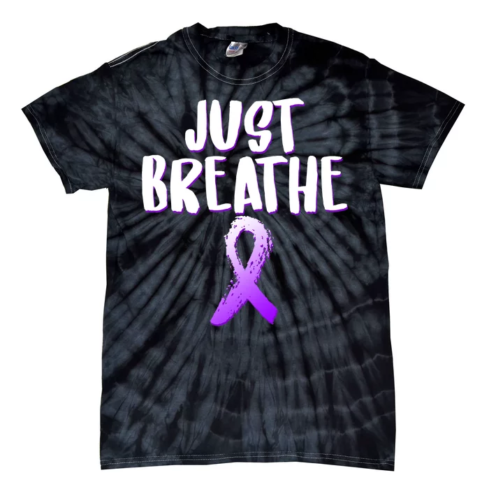 Just Breathe Cystic Fibrosis Cancer Tie-Dye T-Shirt