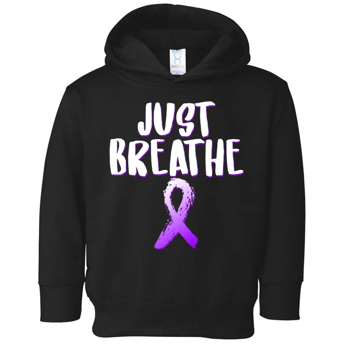 Just Breathe Cystic Fibrosis Cancer Toddler Hoodie