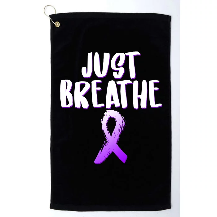 Just Breathe Cystic Fibrosis Cancer Platinum Collection Golf Towel