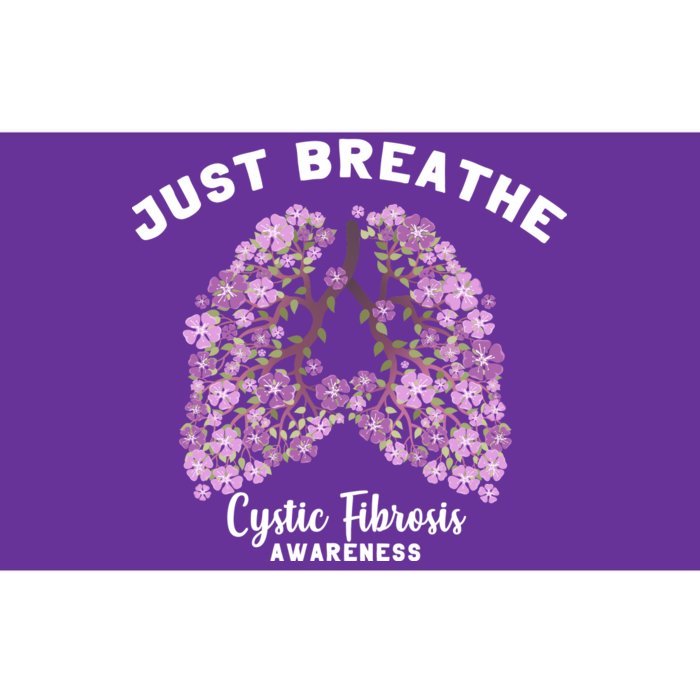 Just Breathe Cystic Fibrosis Lung Flowers Bumper Sticker