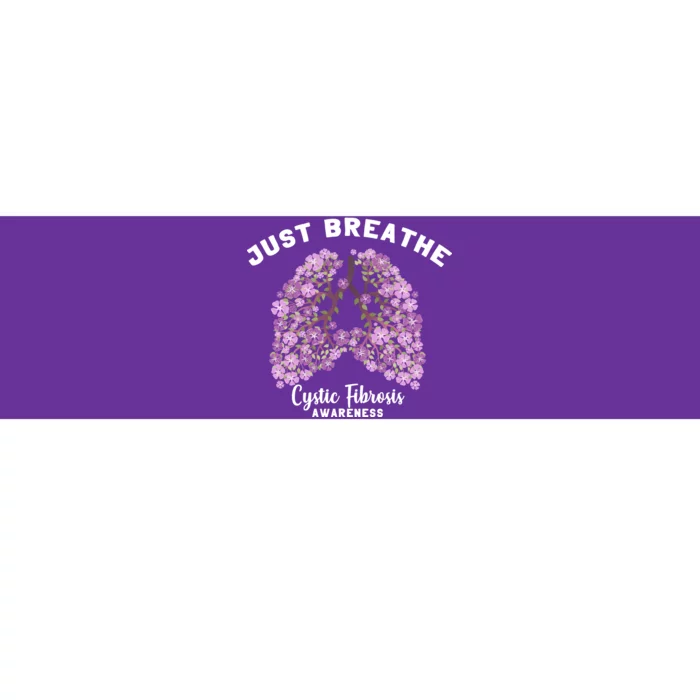 Just Breathe Cystic Fibrosis Lung Flowers Bumper Sticker