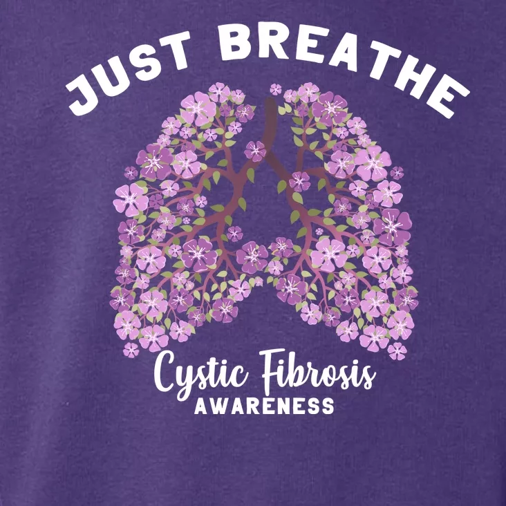 Just Breathe Cystic Fibrosis Lung Flowers Toddler Hoodie