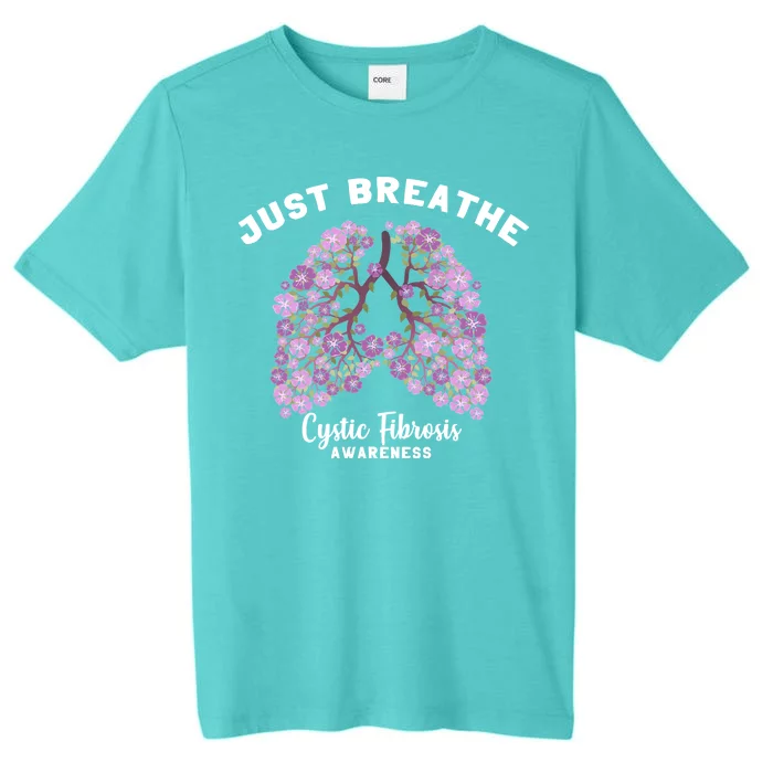 Just Breathe Cystic Fibrosis Lung Flowers ChromaSoft Performance T-Shirt