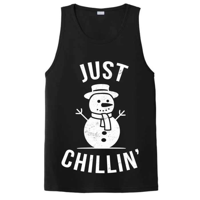 Just Chillin Snowman Performance Tank