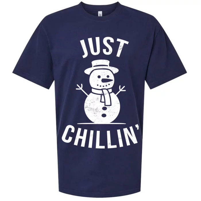 Just Chillin Snowman Sueded Cloud Jersey T-Shirt