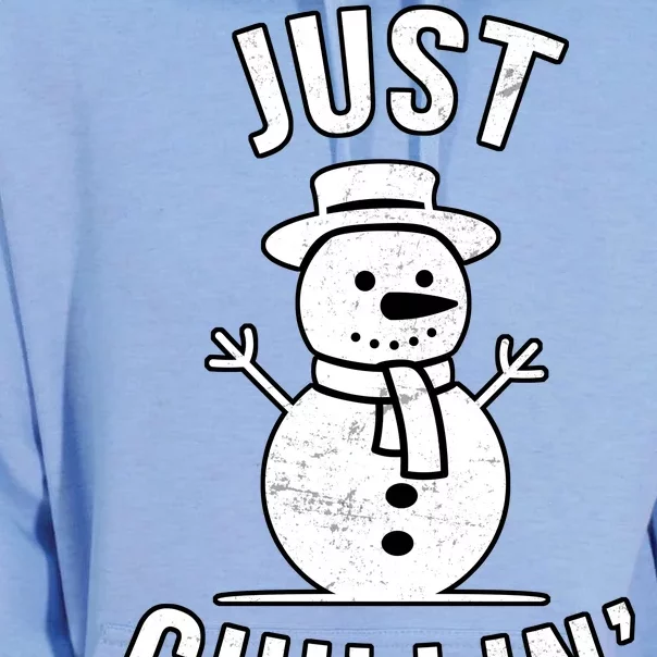 Just Chillin Snowman Unisex Surf Hoodie