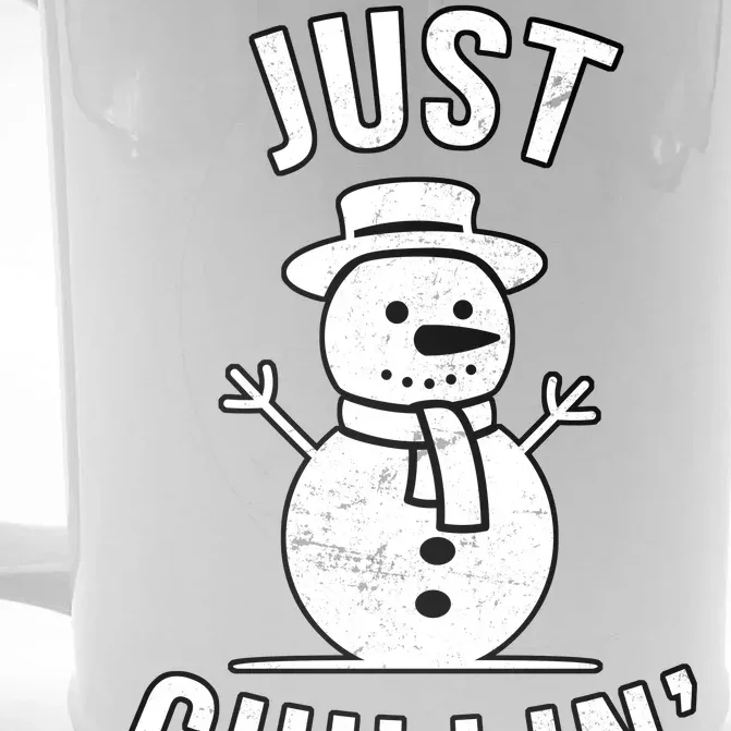 Just Chillin Snowman Front & Back Beer Stein