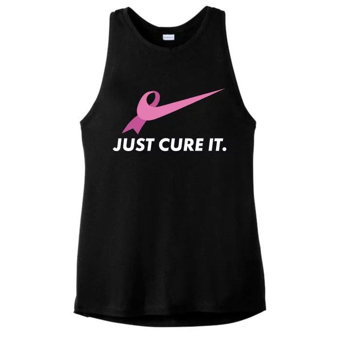 Just Cure It Breast Cancer Awareness Ladies Tri-Blend Wicking Tank