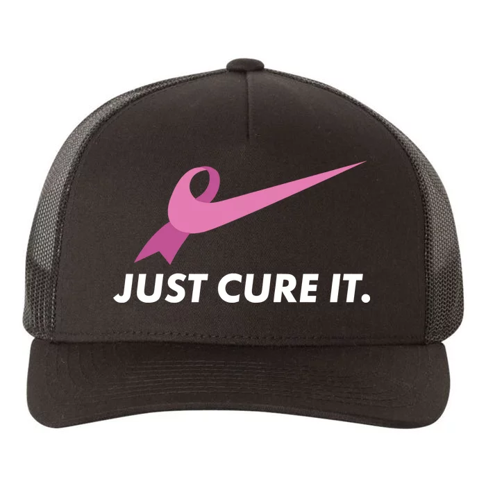 Just Cure It Breast Cancer Awareness Yupoong Adult 5-Panel Trucker Hat