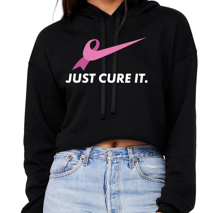 Just Cure It Breast Cancer Awareness Crop Top Hoodie