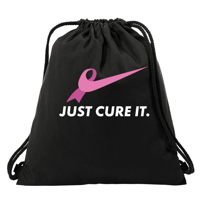 Just Cure It Breast Cancer Awareness Drawstring Bag