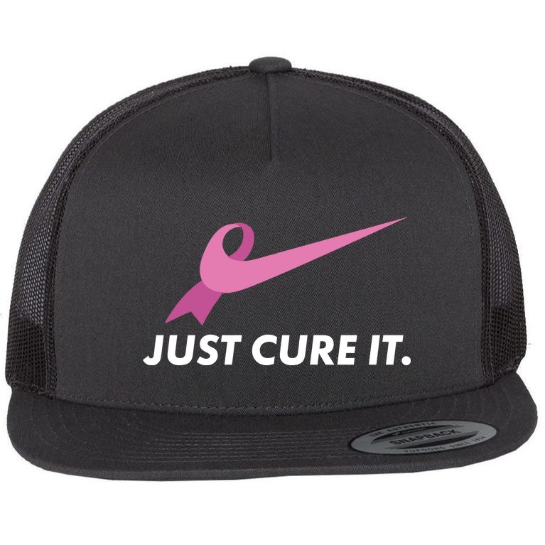 Just Cure It Breast Cancer Awareness Flat Bill Trucker Hat