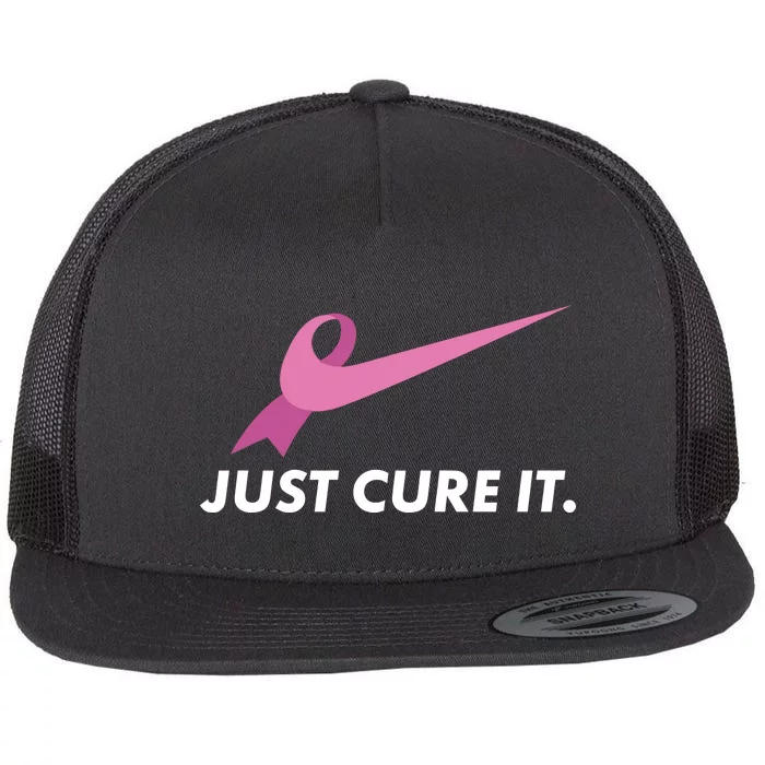 Just Cure It Breast Cancer Awareness Flat Bill Trucker Hat