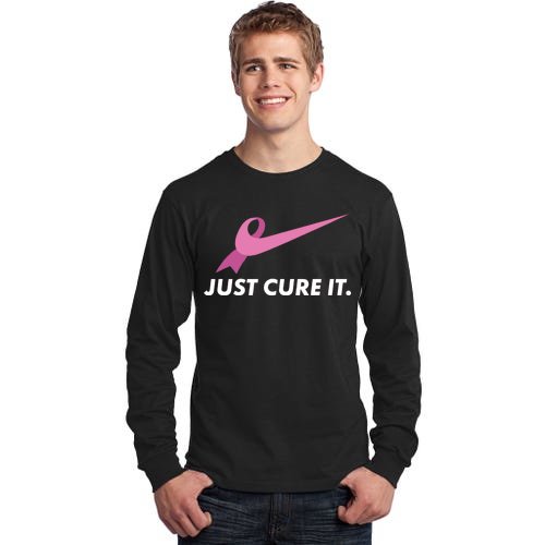 Just Cure It Breast Cancer Awareness Tall Long Sleeve T-Shirt