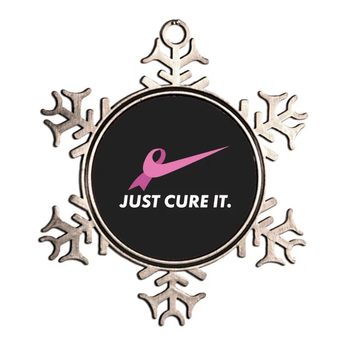 Just Cure It Breast Cancer Awareness Metallic Star Ornament