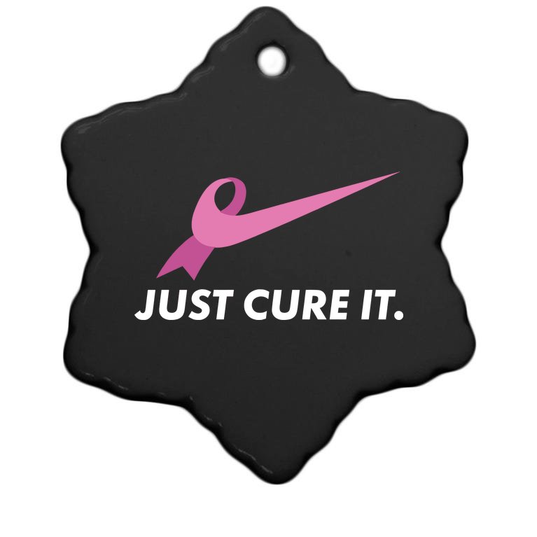 Just Cure It Breast Cancer Awareness Christmas Ornament