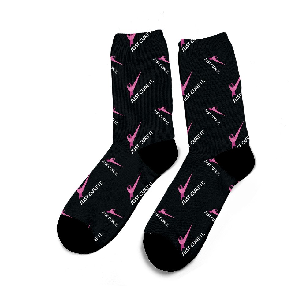 Just Cure It Breast Cancer Awareness Sock