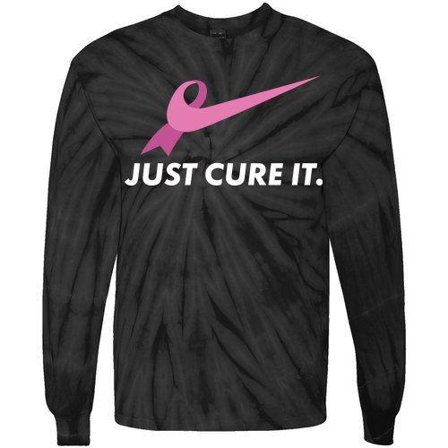 Just Cure It Breast Cancer Awareness Tie-Dye Long Sleeve Shirt