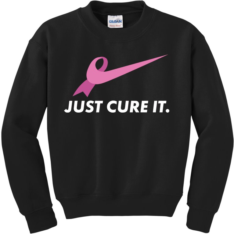 Just Cure It Breast Cancer Awareness Kids Sweatshirt