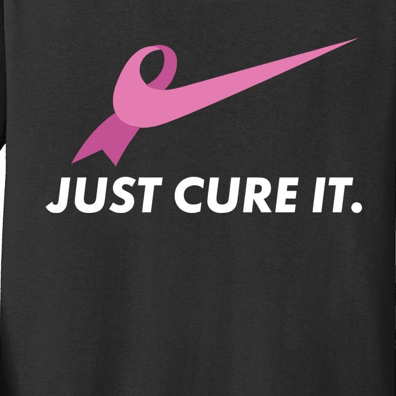 Just Cure It Breast Cancer Awareness Kids Long Sleeve Shirt