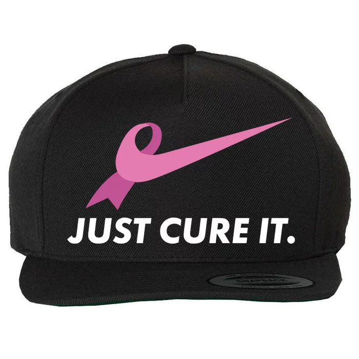 Just Cure It Breast Cancer Awareness Wool Snapback Cap
