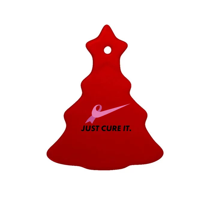 Just Cure It Breast Cancer Awareness Tree Ornament