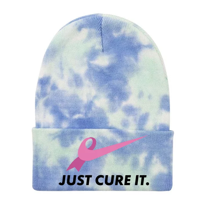 Just Cure It Breast Cancer Awareness Tie Dye 12in Knit Beanie