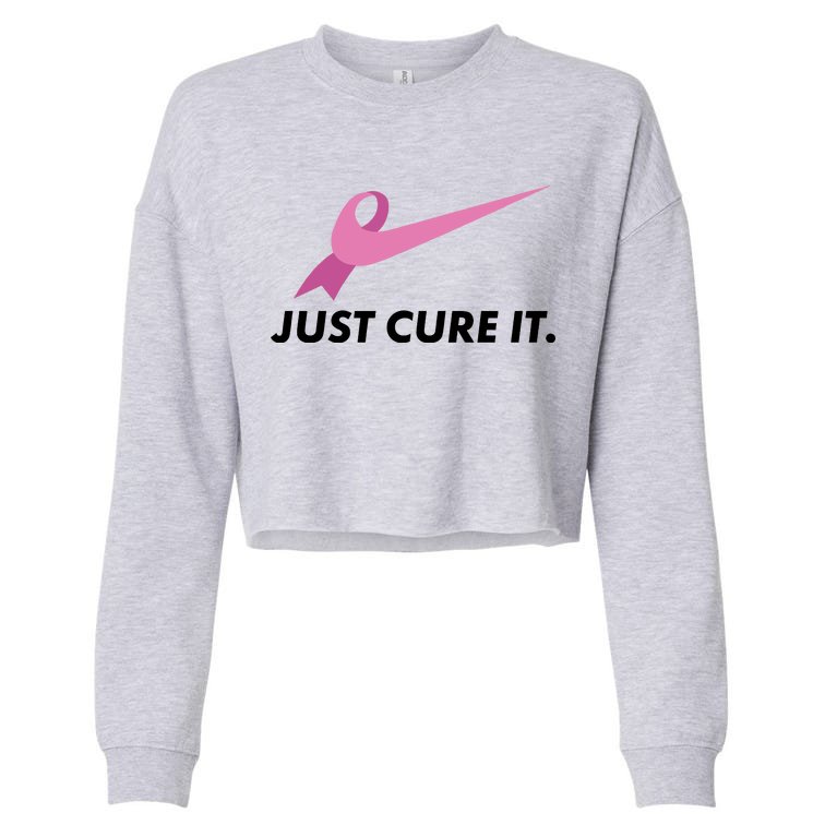 Just Cure It Breast Cancer Awareness Cropped Pullover Crew