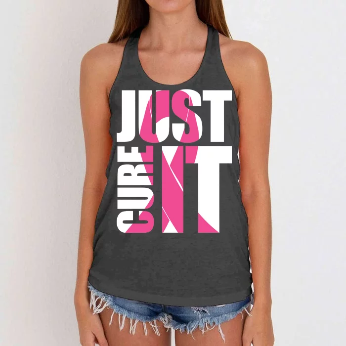 Just Cure It Breast Cancer Tribute Women's Knotted Racerback Tank