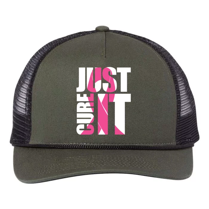 Just Cure It Breast Cancer Tribute Retro Rope Trucker Hat Cap