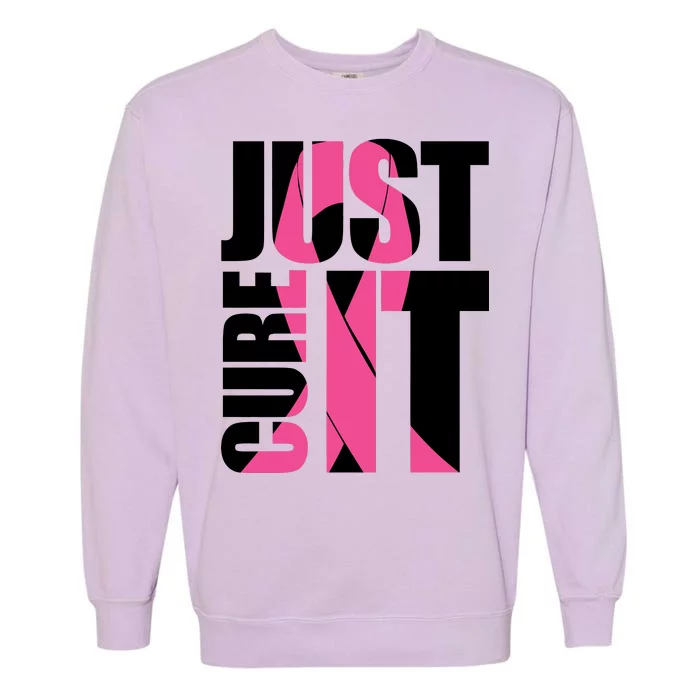 Just Cure It Breast Cancer Tribute Garment-Dyed Sweatshirt