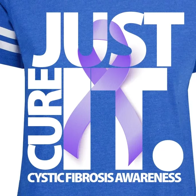 Just Cure it Cystic Fibrosis Enza Ladies Jersey Football T-Shirt