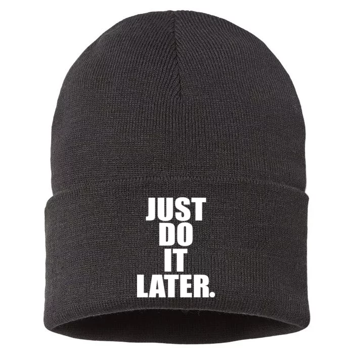 Just Do It Later Sustainable Knit Beanie