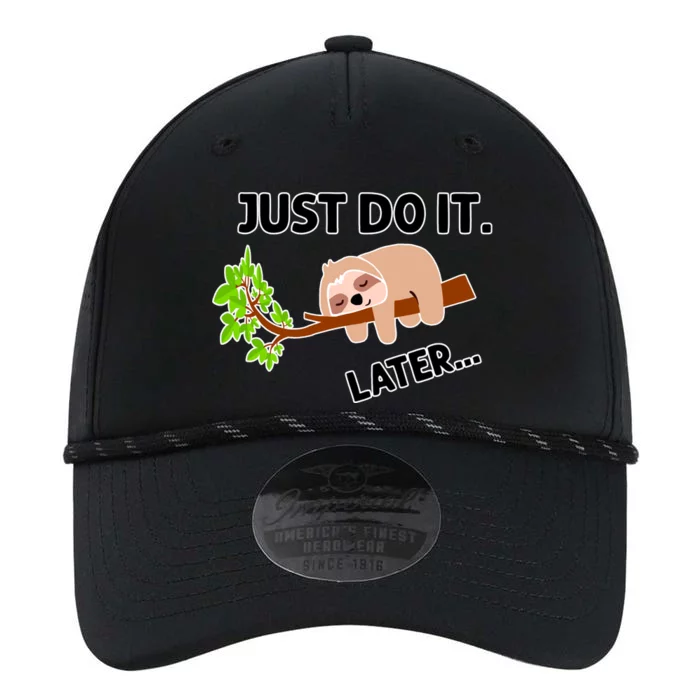 Just Do It Later Funny Lazy Sloth Performance The Dyno Cap