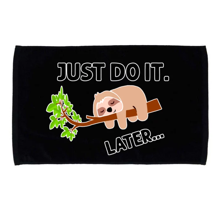 Just Do It Later Funny Lazy Sloth Microfiber Hand Towel